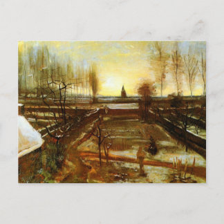 Postal Parsonage Garden in Snow (F67) Van Gogh Bella Arte