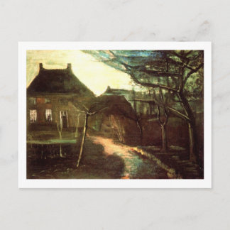 Postal Parsonaje de Nuenen de Moonlight, Vincent van Gogh