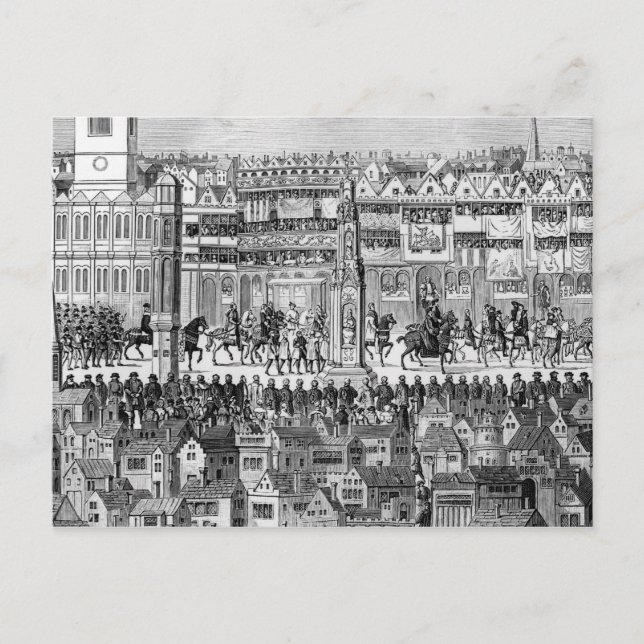 Postal Parte de la procesión de coronación (Anverso)