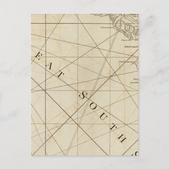 Postal Parte de las provincias de Costa Rica y Nicaragua (Anverso)