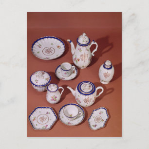 Postal Parte de un servicio de té monogramado por Worcest
