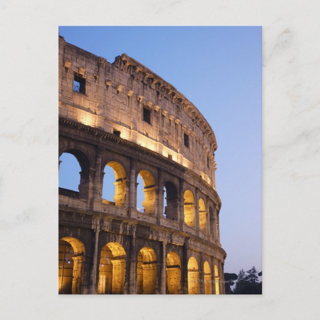 Postal Parte del Coliseo al atardecer (Anverso)