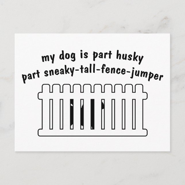 Postal Parte Husky Parte Fence-Jumper (Anverso)