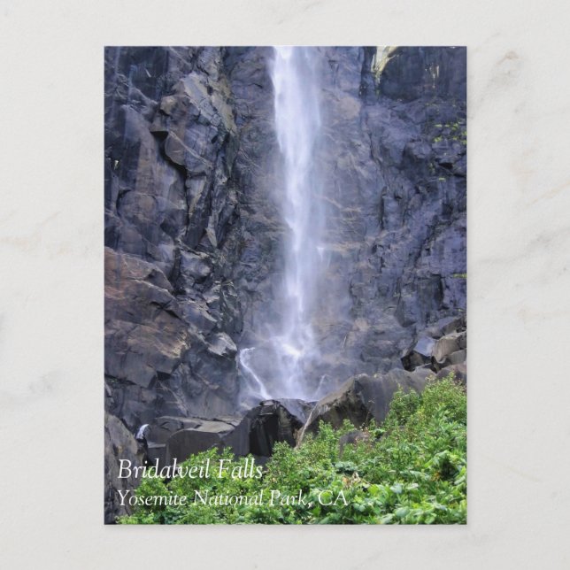 Postal Parte inferior de las cataratas de Bridalveil, Yos (Anverso)