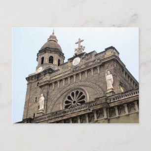Postal parte superior de la catedral de manila
