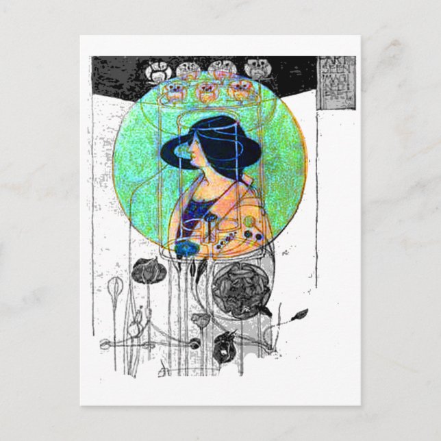 Postal Parte vista - Parte imaginada por Charles R. Macki (Anverso)