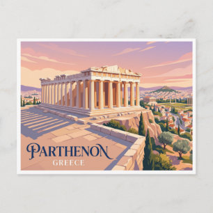 Postal Partenón Atenas Grecia