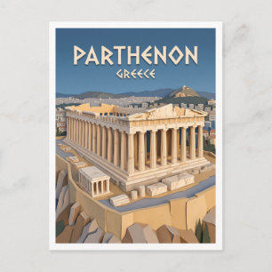 Postal Partenón Atenas Grecia