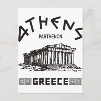 Postal Partenón - Atenas - griego (negro)