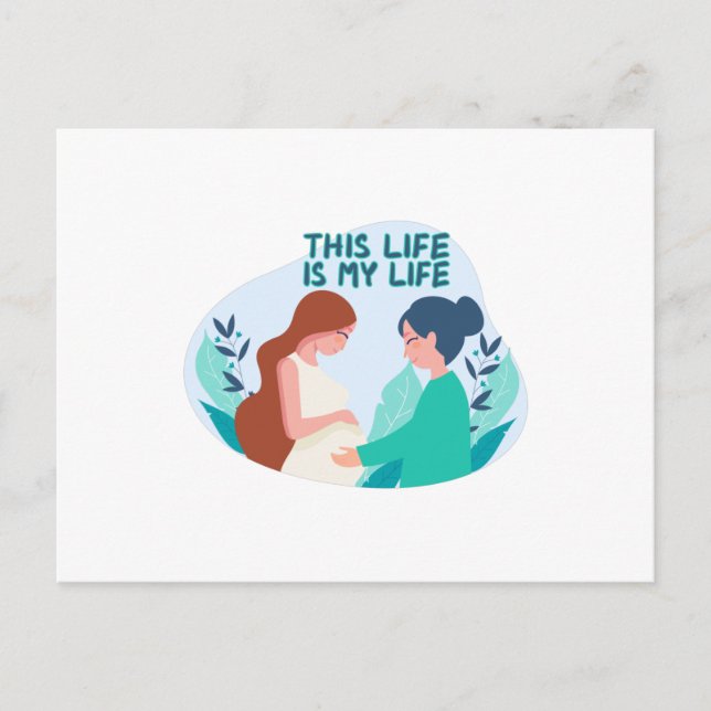 Postal Partera Obstetra Embarazada (Anverso)