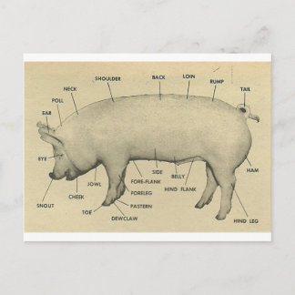 Postal partes de cerdo