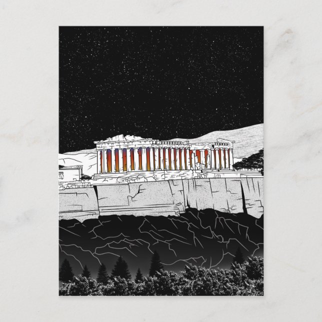 Postal Parthenon Atenas Grecia (Anverso)