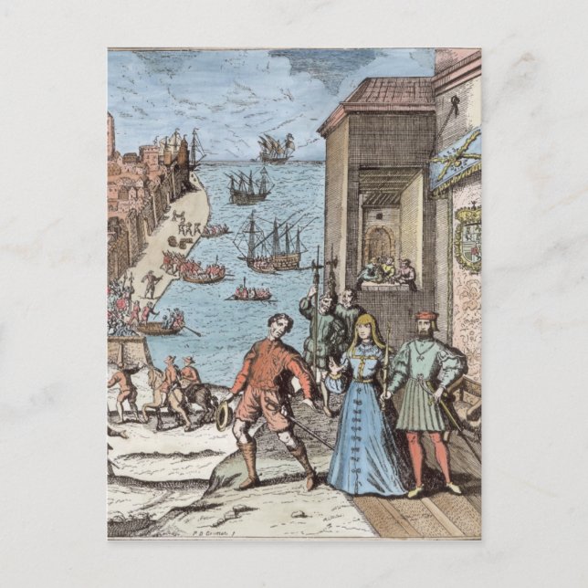 Postal Partición de Colón con Fernando y (Anverso)