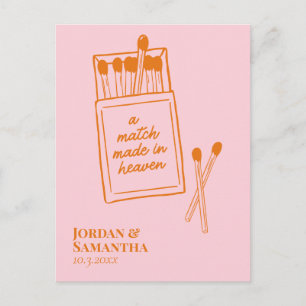 Postal Partida rosa y Naranja hecha en el cielo salva la 