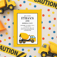 Partido de cumpleaños del Cemento Camión Amarillo