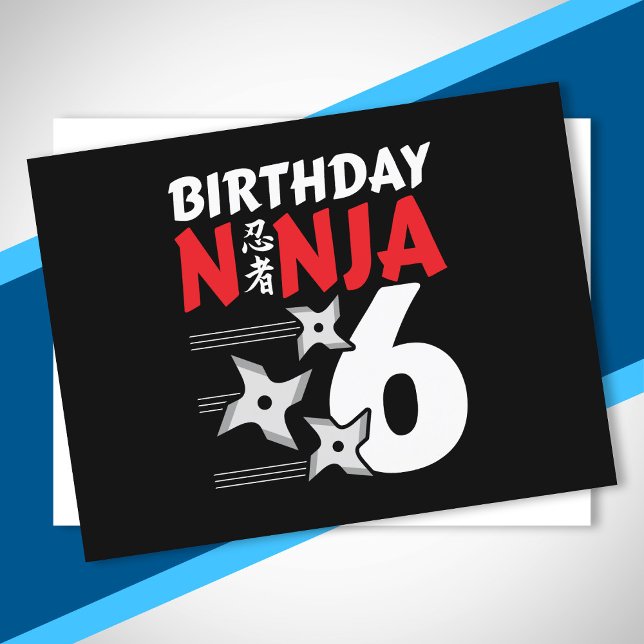 Postal Partido de Cumpleaños Ninja - Cumpleaños Ninja 6 (Subido por el creador)