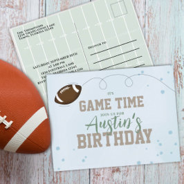 Postal Partido de Cumpleaños Tiempo de Partida Simple Fút