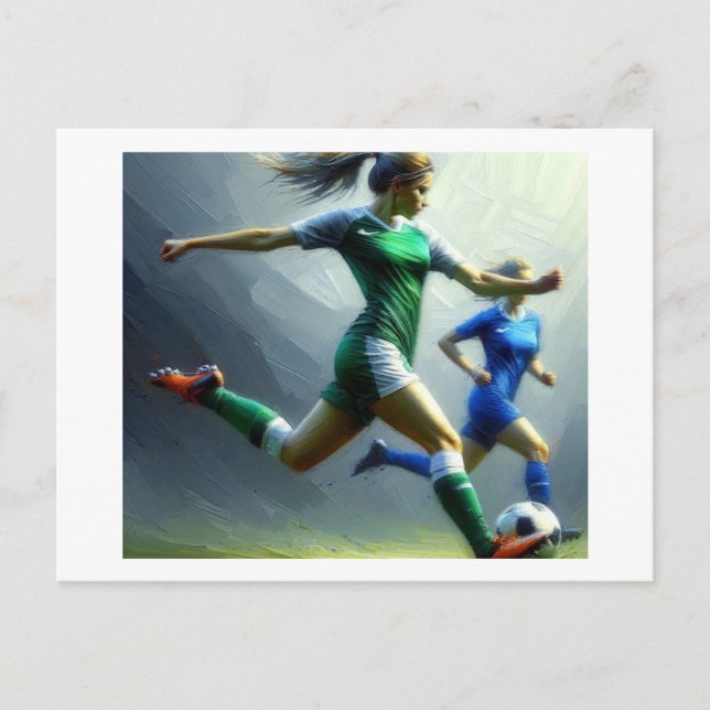 Postal Partido de fútbol, (Anverso)