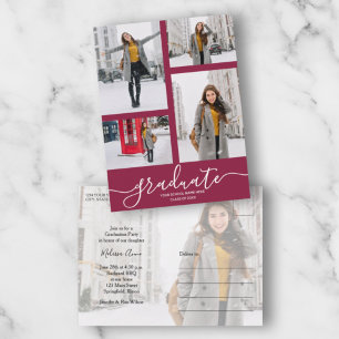 Postal Partido de Graduación de Mármol de Fotografía Múlt