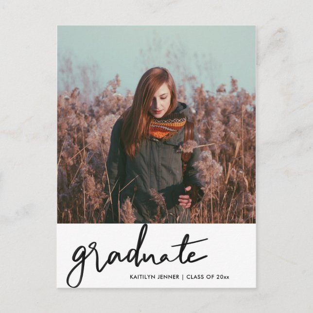 Postal Partido de Graduación | Guardar La Foto De Fecha G (Anverso)