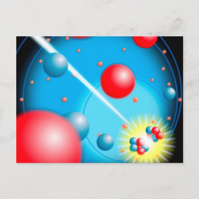 Postal Partir el átomo (Anverso)
