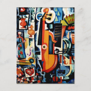 Postal Parto de Viola Bom Menage, Cubismo,