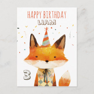 Postal Partyfuchs- Kindergeburtstag- personalisierbare
