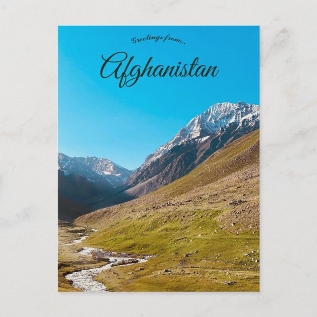 Postal Paryan Valley Afghanistan (Anverso)