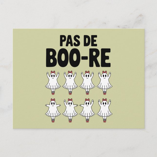 Postal Pas de Boo-re Ballerina Ghost Halloween Spooky (Anverso)
