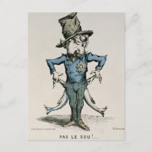 Postal ¡Pas le sou! Si j'allais chez Miss Howard'
