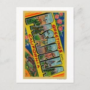 Postal Pasadena, California - Escenas de letras grandes