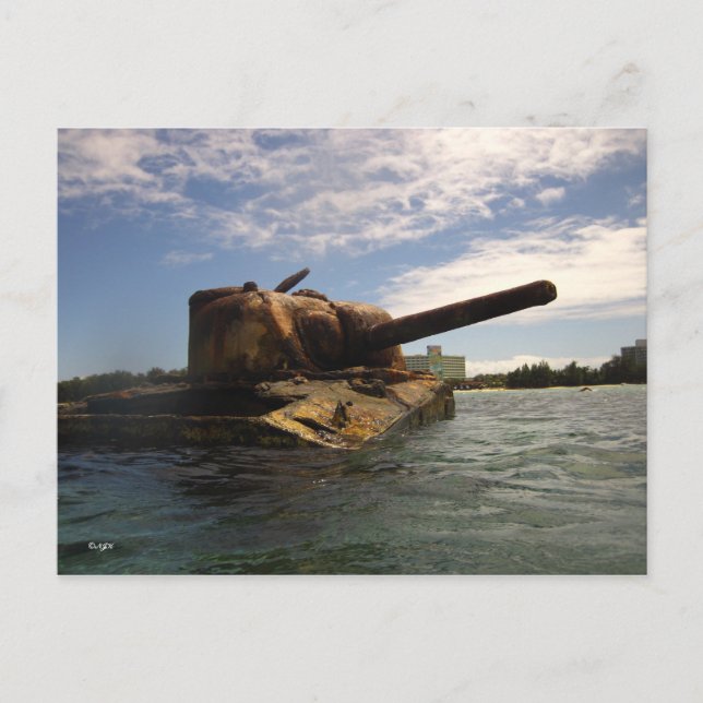 Postal Pasado y presente saipano (Anverso)