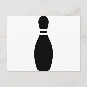 Postal pasador de bolos negro