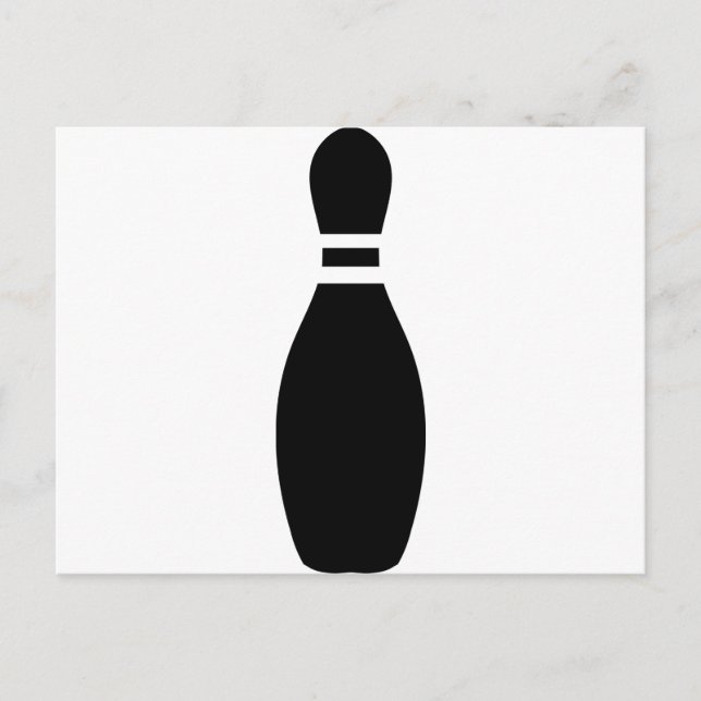 Postal pasador de bolos negro (Anverso)