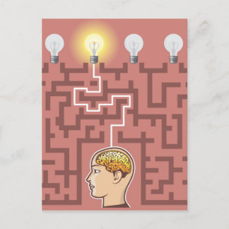 Postal Pasaje de lluvia de ideas de creatividad a través