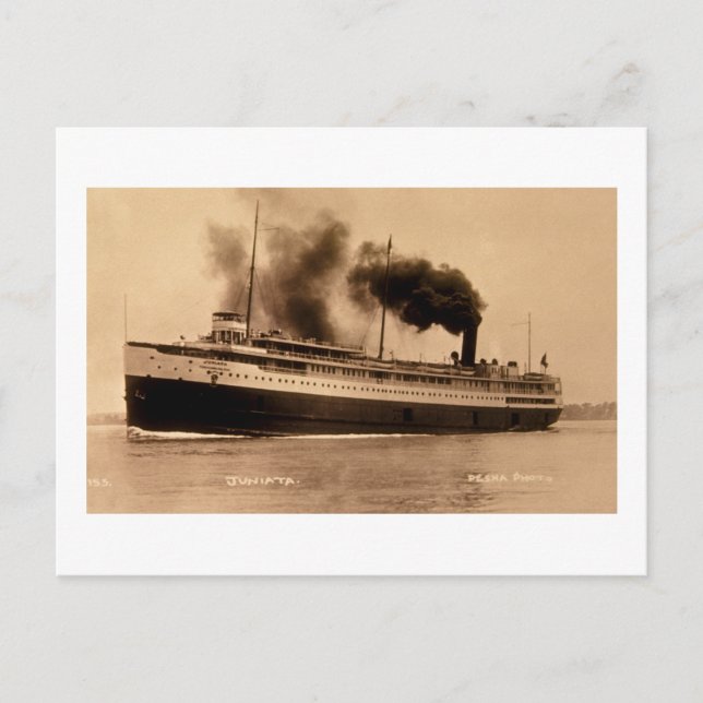 Postal Pasajero Steamer Juniata - Louis Pesha (Anverso)
