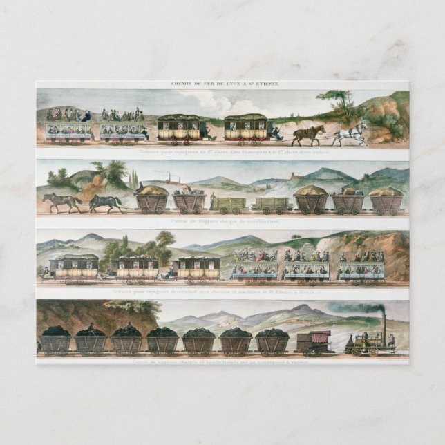 Postal Pasajeros y mercancías de la primera línea frances