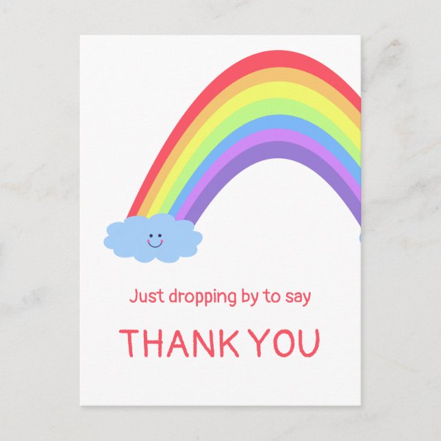 Postal Pasando por aquí para decir GRACIAS. Tus palabras. (Anverso)