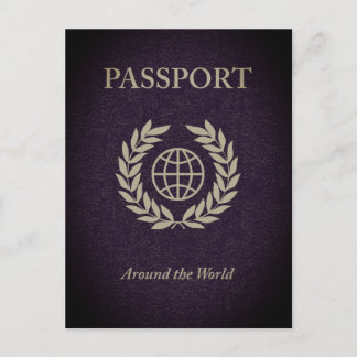 Postal pasaporte de todo el mundo