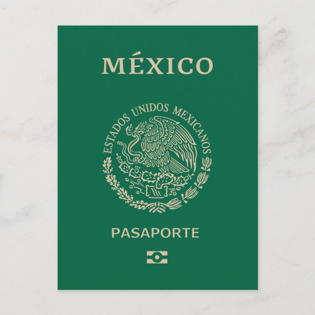 Postal pasaporte mexicano (Anverso)