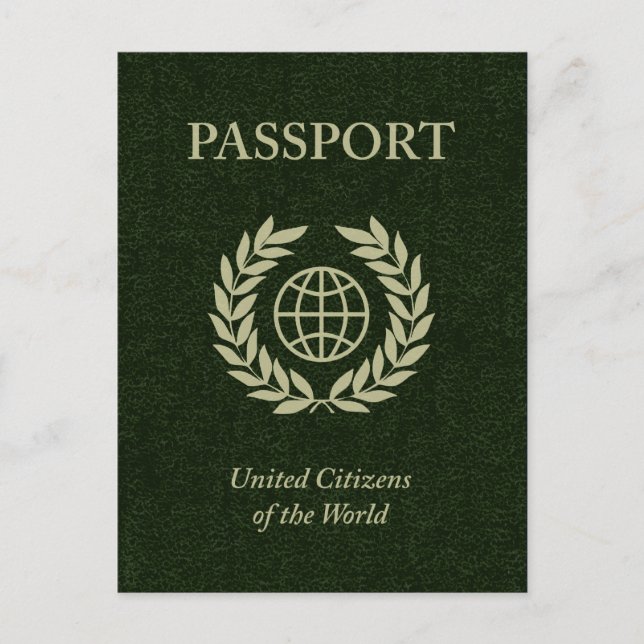 Postal pasaporte verde (Anverso)