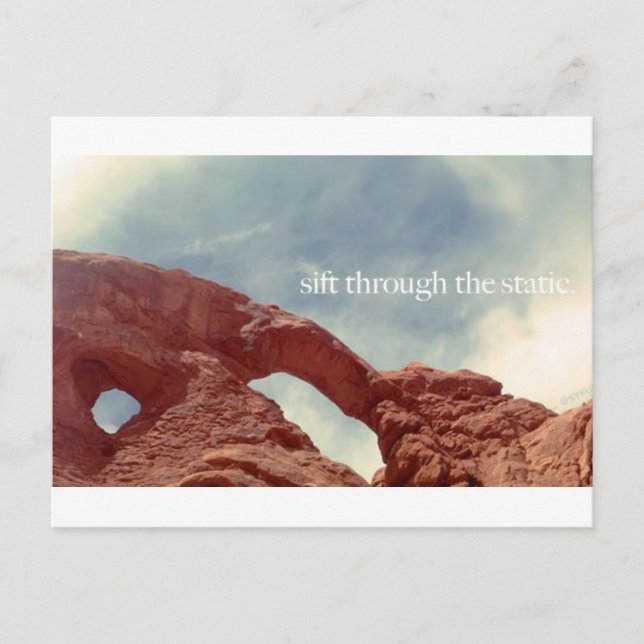 Postal pasar a través de la estática (Anverso)