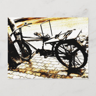 Postal Pasar en bicicleta - vintage