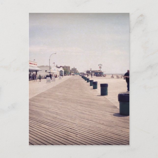 Postal Pasarela de Boardwalk de Coney Island (Anverso)
