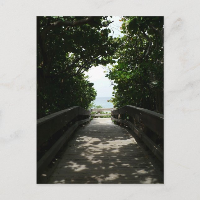 Postal Pasarela de Boca Beach (Anverso)