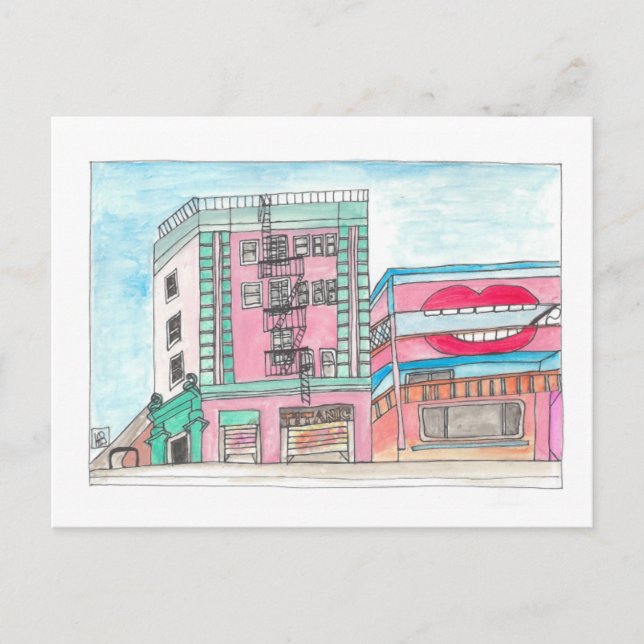 Postal Pasarela de la playa de Venecia #3 (Anverso)