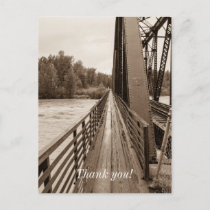 Postal Pasarela del puente del ferrocarril de Talkeetna