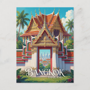 Postal Pasarela del Templo Tailandés Bangkok Tailandia Vi