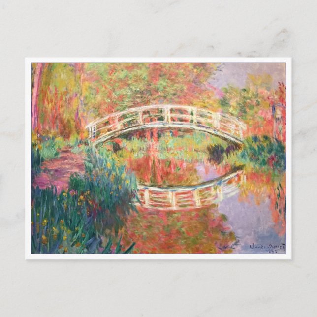 Postal Pasarela japonesa, Giverny de Claude Monet (Anverso)