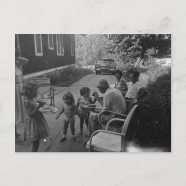 Postal Pascua de picnic de verano (Anverso)